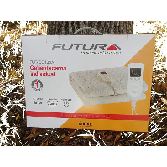 Calienta Cama 1 Plaza Futura Fut-cc103a Auto Off 150 X 80 Cm Blanco