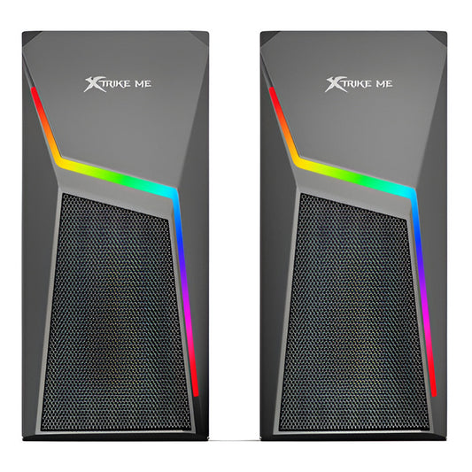 Parlantes Bluetooth Gamer Pc Computador Xtrike Me Portatil Color Negro