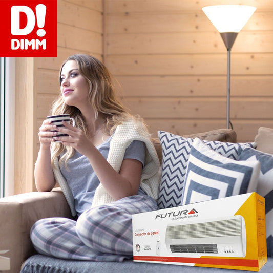 Convector De Pared Futura Fut-cw4501b Con Control Y Timer Blanco