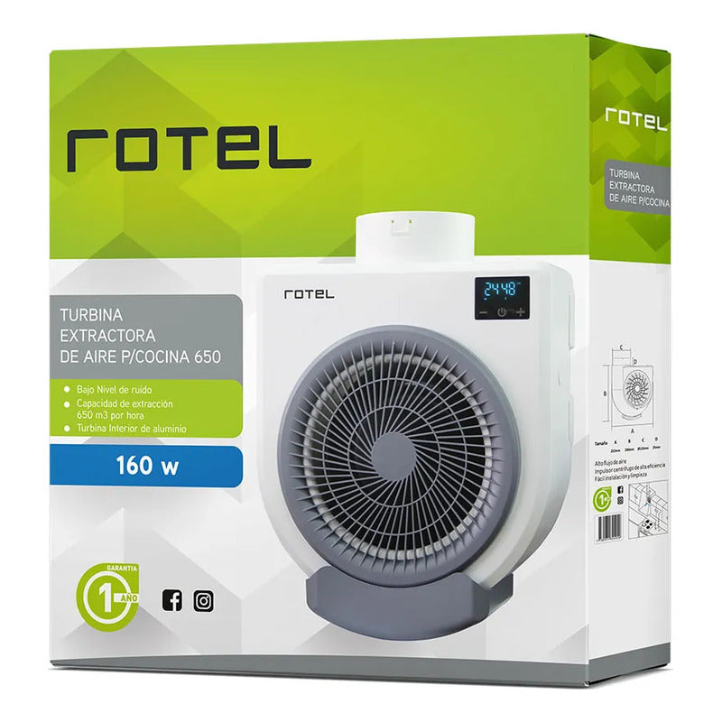 Turbina Extractora De Aire P/cocina Master 650 Rotel - Blanco