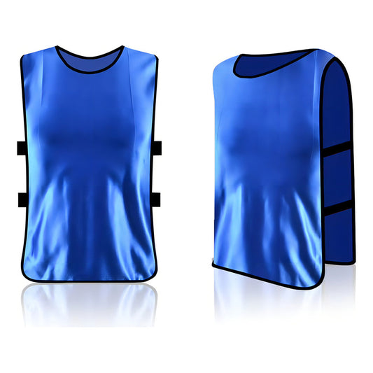 Set X6 Chalecos Elástico De Entrenamiento Deportivo Futbol © Color Azul Talle U