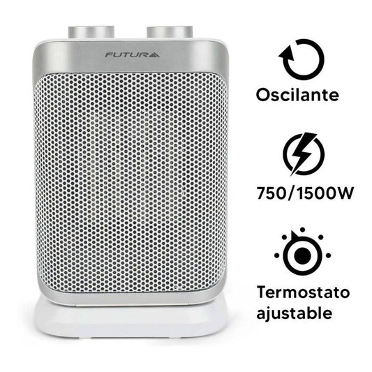 Caloventilador Ceramico Futura Plus Fut-cvc0587 Color Blanco Blanco