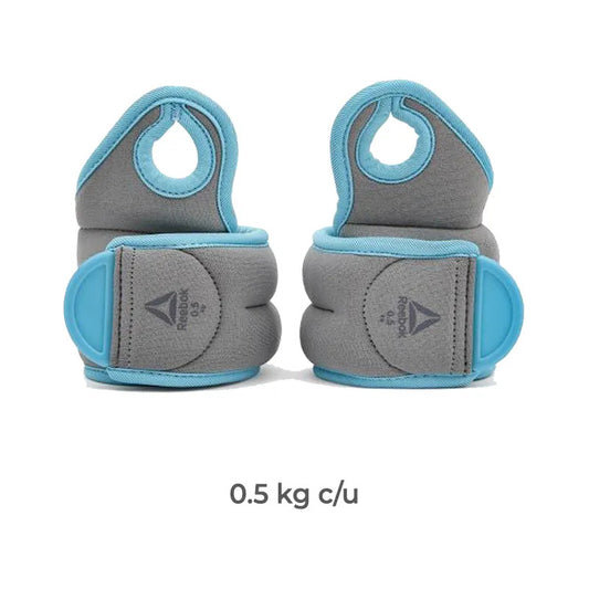 Muñequera Levantamiento, Crossfit, Musculación 0.5kg Reebok Gris
