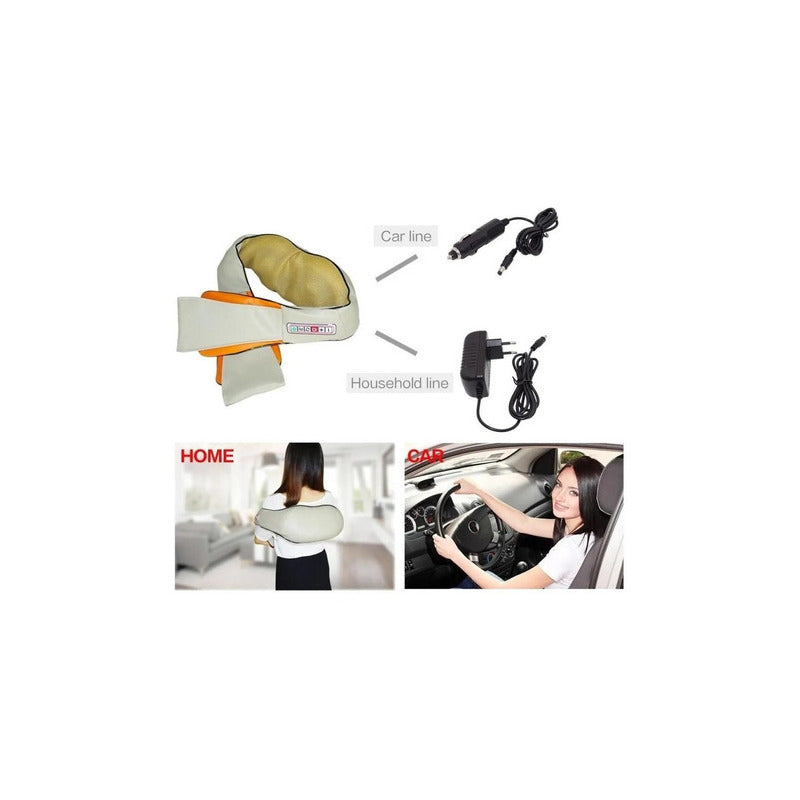 Masajeador Cervical Electrico Espalda Cuello Vibracion Calor Nude