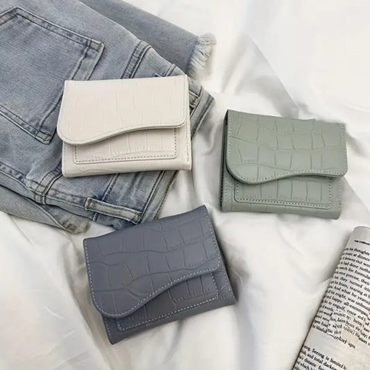 Billetera Dama Billeteras De Dama Con Monedero Para Mujer Azul Acero