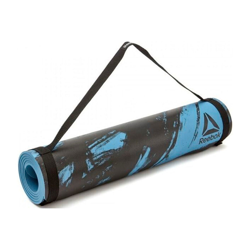 Colchoneta Ecológica Yoga Mat Reebok Camuflada Azul 4mm