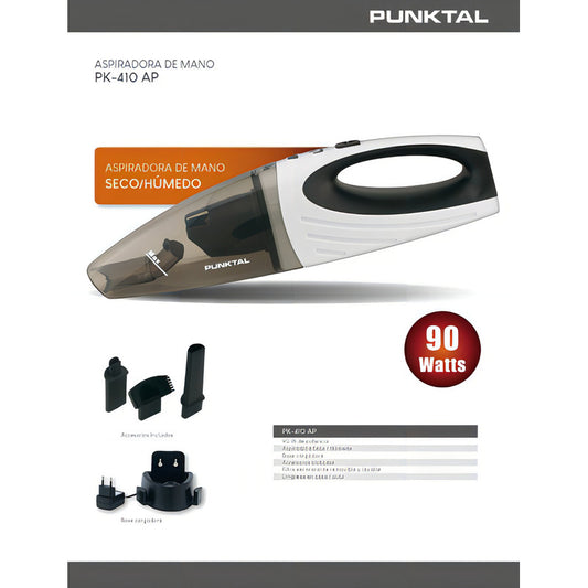 Aspiradora De Mano Punktal Ap410 Inalámbrica Polvo Líquidos Gris