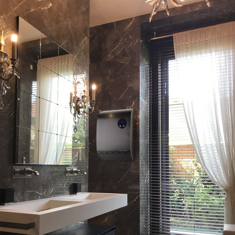 Calefactor De Pared Para Baño Futura Negro
