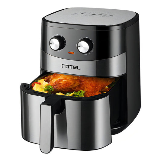 Freidora Sin Aceite 6l Eco Rotel 1500w Color Negro 72800