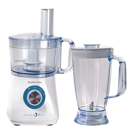 Multiprocesadora 8en1 Punktal Con Licuadora Jarra 1,8 Lt. Color Blanco