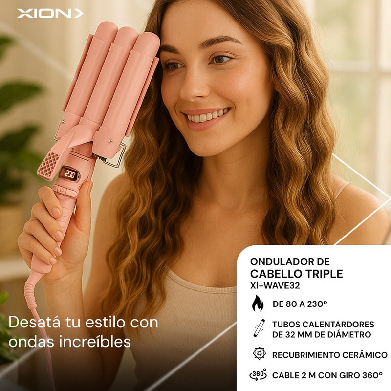 Ondulador De Cabello Triple Xion Xi-WAVE32