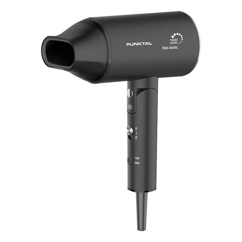 Secador De Pelo De Viaje Punktal Plegable Y Pequeño 1.600 W. Color Negro
