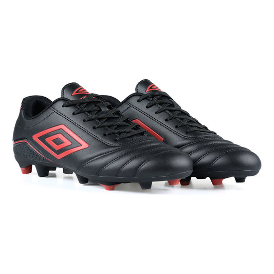 Championes Futbol 11 Umbro Classico Botin F11 Zapato Adulto - Negro/rojo - 12.5 Us