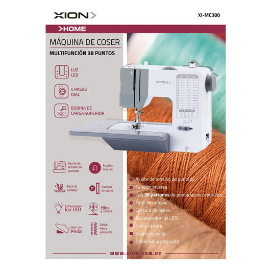 Maquina De Coser Xion Xi-mc380 Color Blanco