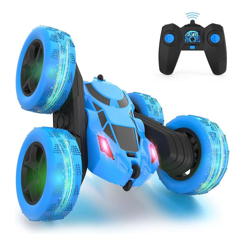 Auto Stunt 360° 4x4 Con Control Remoto Y Batería Recargable, - Azul