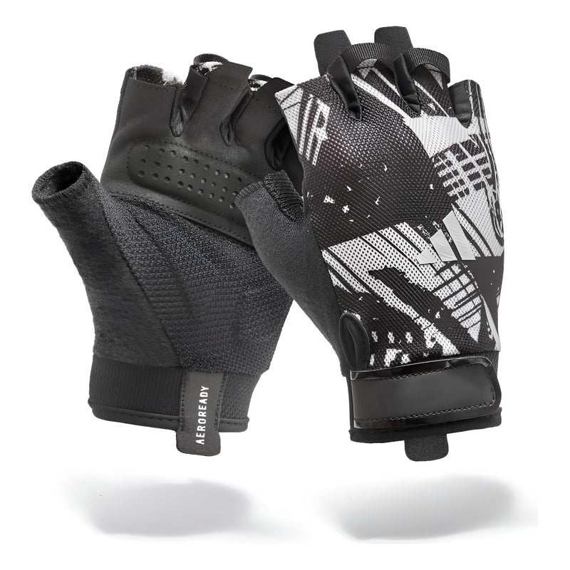Guantes De Entreno, Pesas O Gym Essential Colores adidas Color Gris Diseño De La Tela Geométrico Talle M