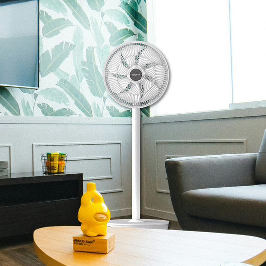 Ventilador De Pie Xion Slim Design 30cm Xi-v12 Cantidad De Aspas 9 Estructura Blanco Diámetro 30 Frecuencia 50/60hz