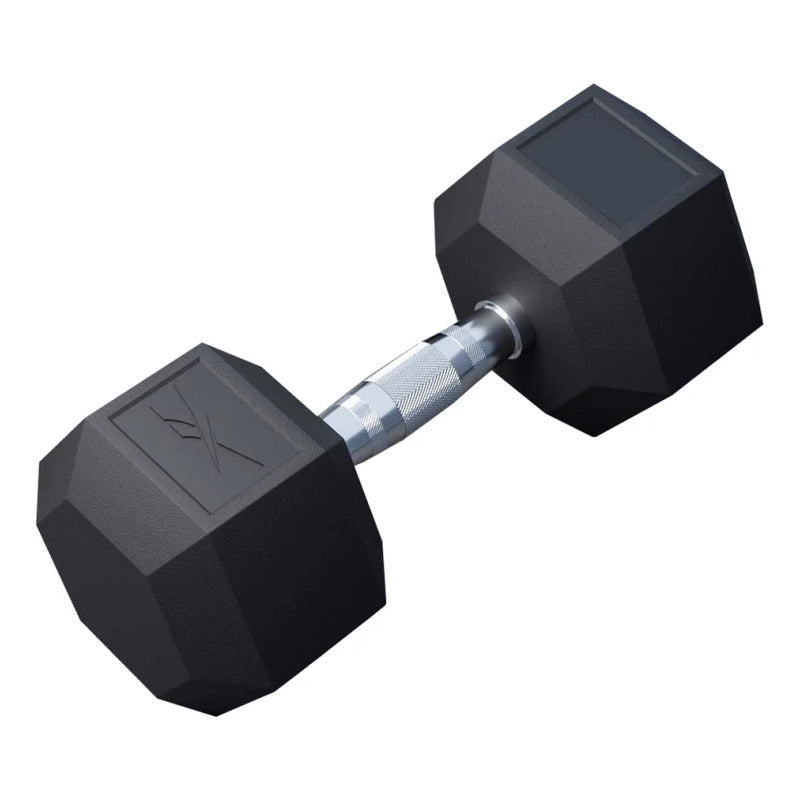 Mancuerna Hexagonal Recubierta De Goma Reebok 40 Kg Negro