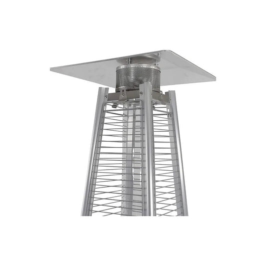 Estufa Piramide A Gas Para Exterior Xion Xi-gas88 Acero Inox Gris