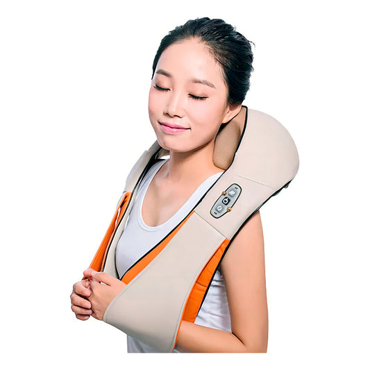 Masajeador Eléctrico Portátil Para Cuello Justclick Mx Ma01 Crema