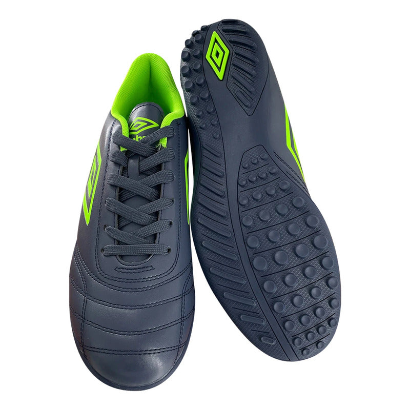 Championes Futbol 5 Umbro Classic Champion F5 Zapato Adulto Azul/verde 12 Us