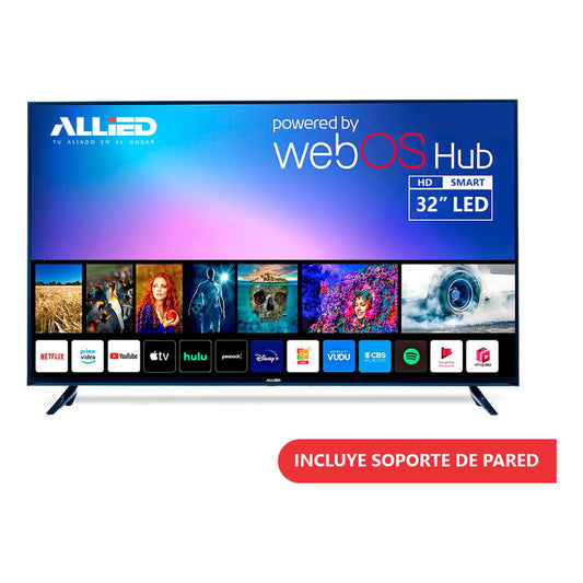 Smart Tv 32 Allied Led Hd Webos Wi-fi Con Soporte Pared Incl