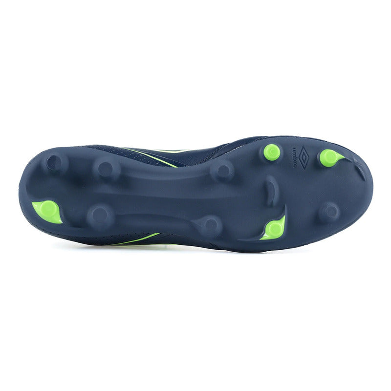 Championes Futbol 11 Umbro Classico Botin F11 Zapato Adulto - Azul/verde - 7.5 Us