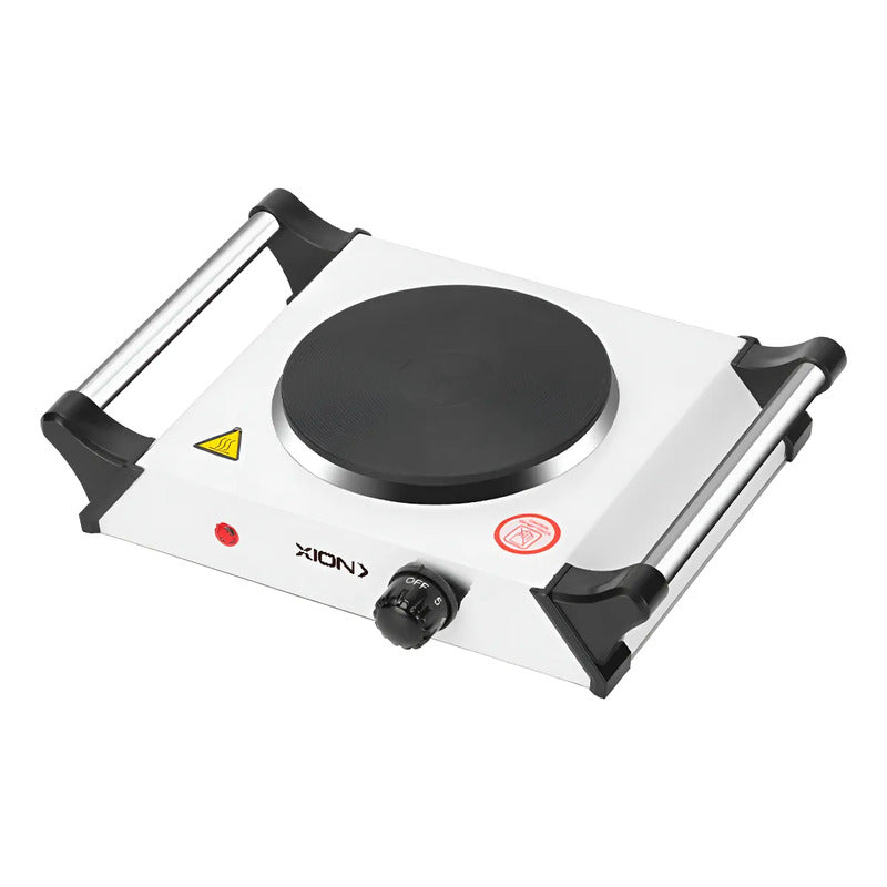 Anafe Placa De Cocina Eléctrica 1 Disco Xion H12 Con Manijas - Blanco