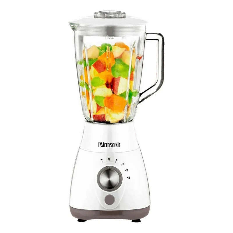 Licuadora Microsonic Licjv550 1,5 Litros 550 W Jarra Vidrio - Blanco