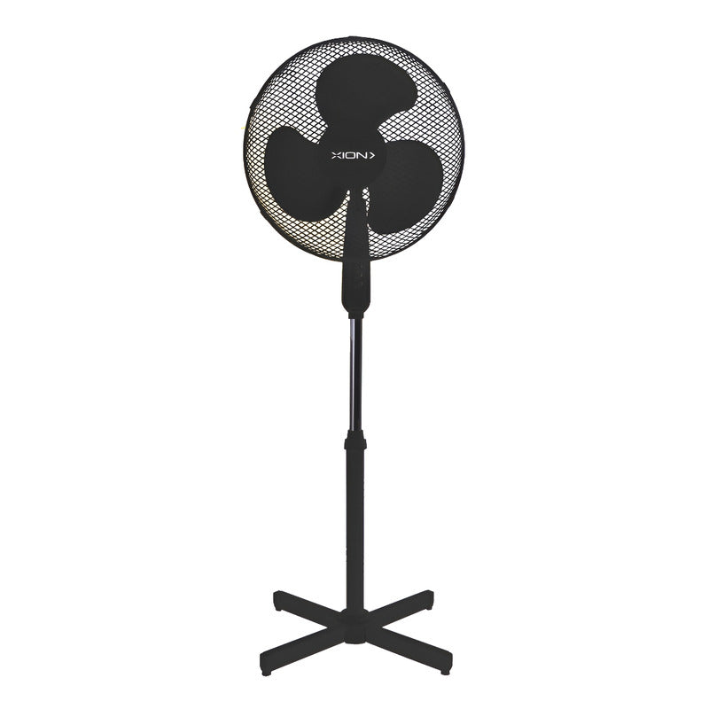 Ventilador De Pie Xion 3 Velocidades Xi-v165 Color De La Estructura Negro Color De Las Aspas Negro Diámetro 40 Cm Material De Las Aspas Plástico