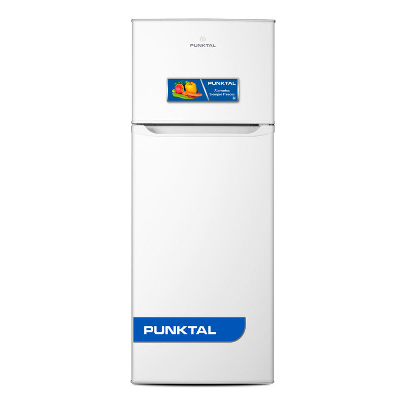 Heladera Punktal Con Freezer Refrigerador 215 L Frío Natural - Blanco