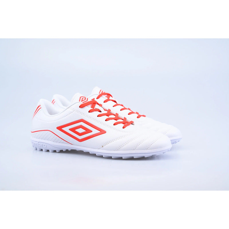 Championes Futbol 5 Umbro Classico Champion F5 Zapato Adulto - Blanco/naranja - 8.5 Us