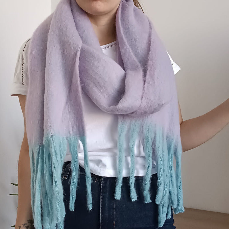 Bufanda Chalina Pashmina De Dama Bufandones Livianos Suaves Lila