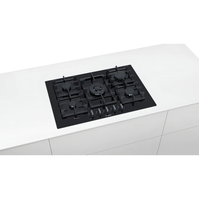 Anafe A Gas Bosch Vidrio 75cm Color Negro Negro