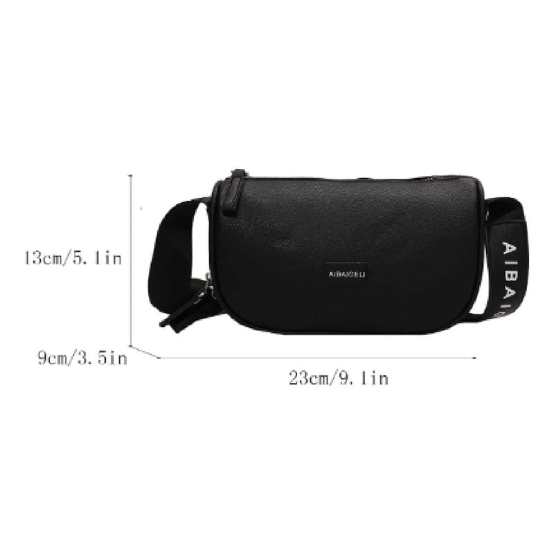 Cartera De Mujer Bandolera Para Damas Con Correas Ajustables Negro (1) Liso