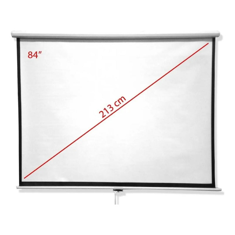 Pantalla Proyector 84 Pulgadas Blanco Mate Oem Backup