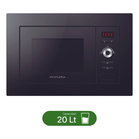 Microondas De Empotrar Futura 20lts Digital 800w Negro Tmo