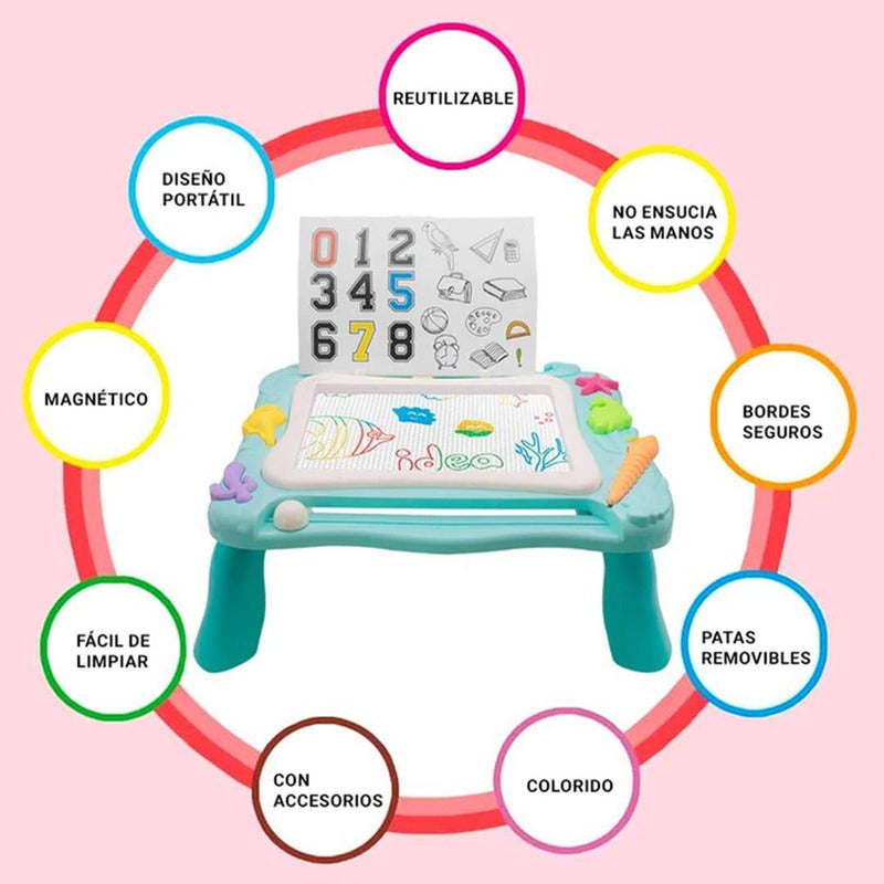 Tablero De Dibujo Magnetico Borrable Rojo