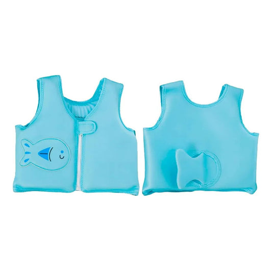 Chaleco Flotador Salvavidas Niño 18kg Cierre Seguro- Celeste - Celeste