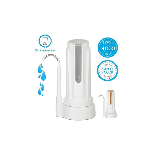 Purificador Agua Dvigi Sobre Mesada Plata As Plus Plateado - Blanco/gris