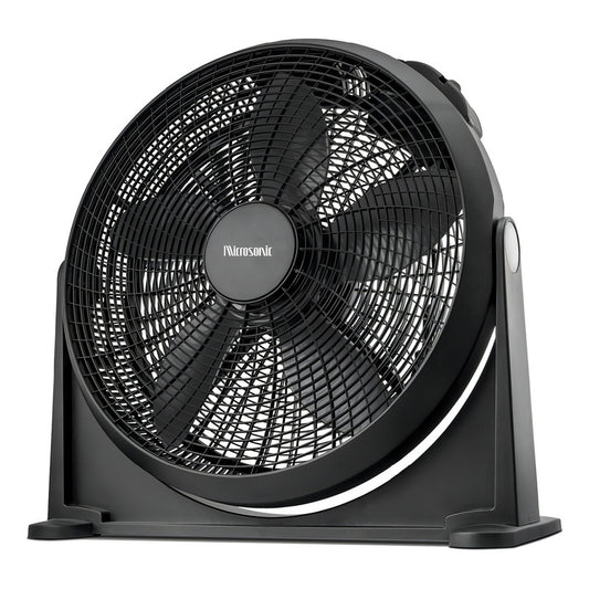 Ventilador De Piso Microsonic Vt5001 Turbo Con 5 Aspas Color Negro Estructura Color Negro, 50cm De Diámetro