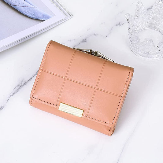 Billetera Dama Chica Billeteras De Dama Monedero Para Mujer Coral Claro