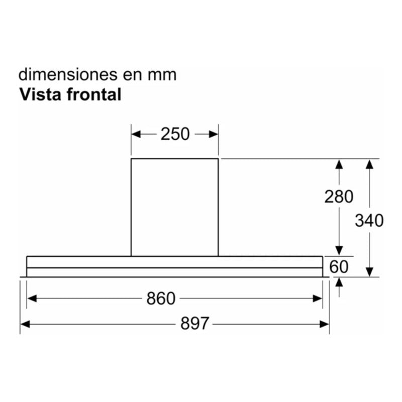 Campana De Integración Empotrar Bosch Dbb97am60 90cm Digital Negro