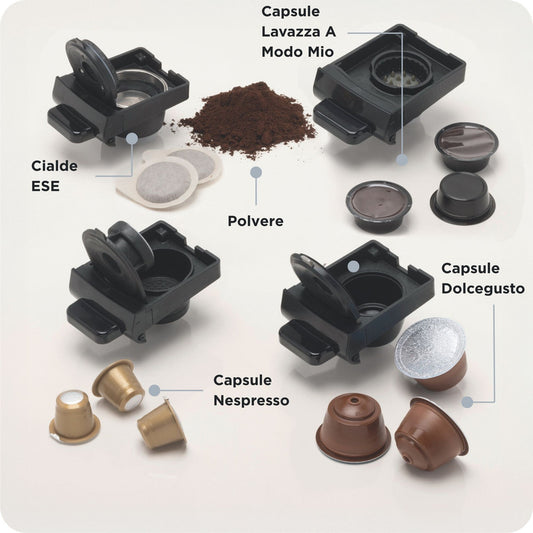 Cafetera Espresso Capsulas Ariete - Nespreso Y Dolcegusto Negro