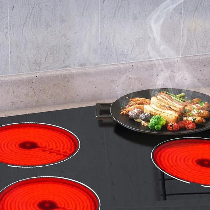 Anafe Vitrocerámica 4 Zonas Futura Fut-pv4z Color Negro Negro