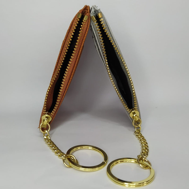 Monedero Dama Billeteras De Dama Con Llavero Monederos Mujer Marrón