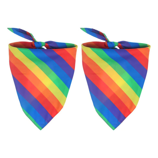 Pack 2 Unid Bandanas Pañuelos Deportivo Multiusos Lgbt Diseño De La Tela Rayas Talle Unico