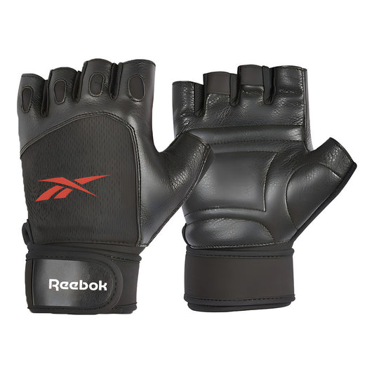 Guantes De Entrenamiento Negro Y Rojo M Reebok Diseño De La Tela Liso Talle Xxl