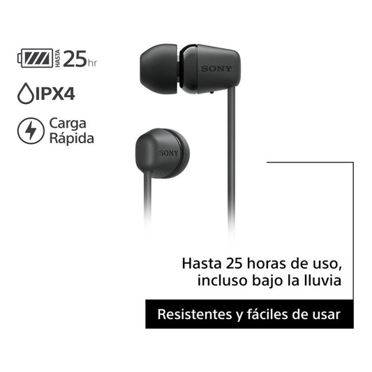 Auriculares Bluetooth Inalámbricos In Ear Sony Wi-c100 Negro - Negro