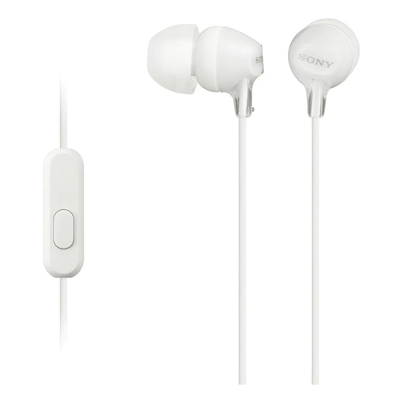 Auriculares Sony Con Micrófono Mdr-ex15ap Color Blanco - Blanco